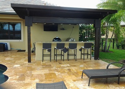 Outdoor Kitchen with Pergola