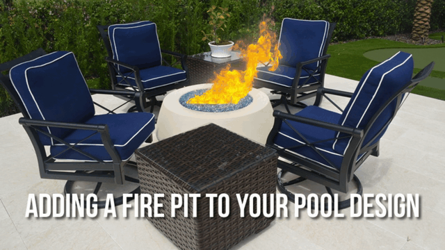 fire pit for pool area